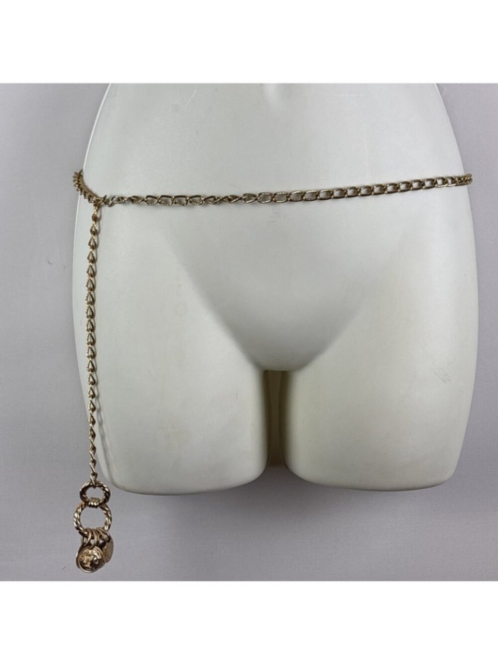 Vintage Chunky Gold Tone Lnk Chain Greek Coin (Alexander The Great) 36”BELT - Picture 2 of 2